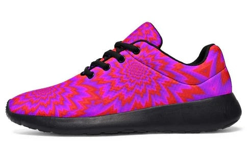 Men's Lightweight Breathable Mesh Lace-Up Sneakers – Pink