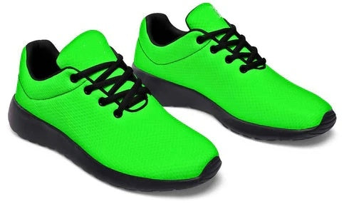 Men's Lightweight Breathable Mesh Lace-Up Sneakers – Green