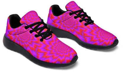 Men's Lightweight Breathable Mesh Lace-Up Sneakers – Pink