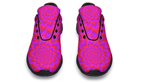 Men's Lightweight Breathable Mesh Lace-Up Sneakers – Pink