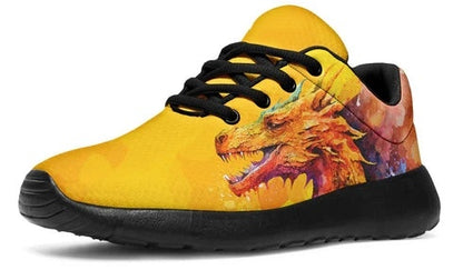 Men's Lightweight Breathable Mesh Lace-Up Sneakers – Yellow