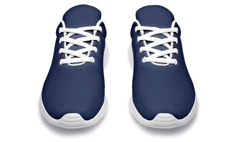 Men's Lightweight Breathable Mesh Lace-Up Sneakers – Navy Blue