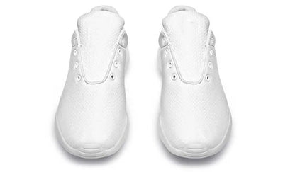 Men's Lightweight Breathable Mesh Lace-Up Sneakers – White