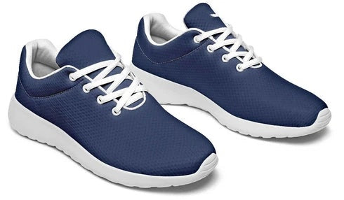 Men's Lightweight Breathable Mesh Lace-Up Sneakers – Navy Blue