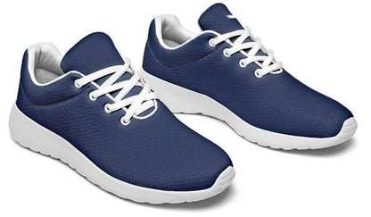 Men's Lightweight Breathable Mesh Lace-Up Sneakers – Navy Blue