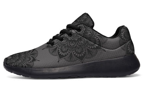 Men's Lightweight Breathable Mesh Lace-Up Sneakers – Black