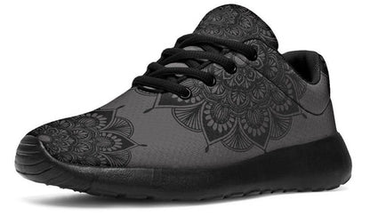 Men's Lightweight Breathable Mesh Lace-Up Sneakers – Black