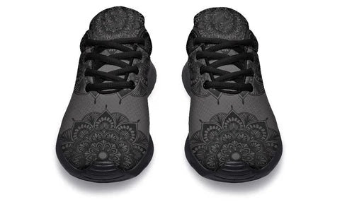 Men's Lightweight Breathable Mesh Lace-Up Sneakers – Black