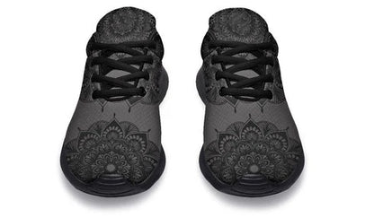 Men's Lightweight Breathable Mesh Lace-Up Sneakers – Black
