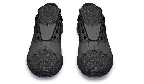 Men's Lightweight Breathable Mesh Lace-Up Sneakers – Black